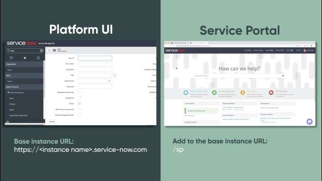 Platform UI vs Service Portal